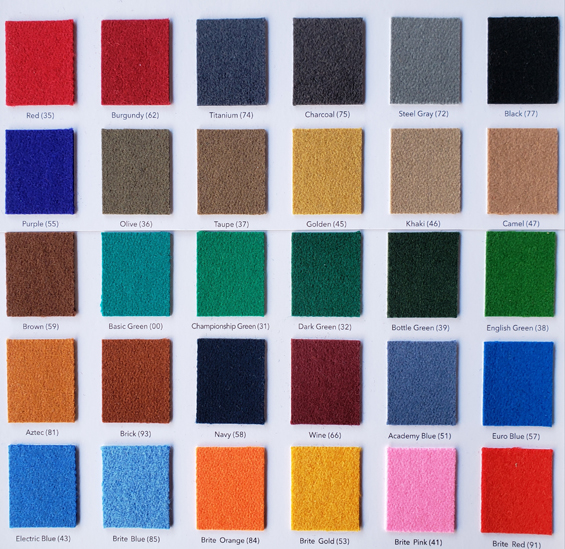 felt color chart