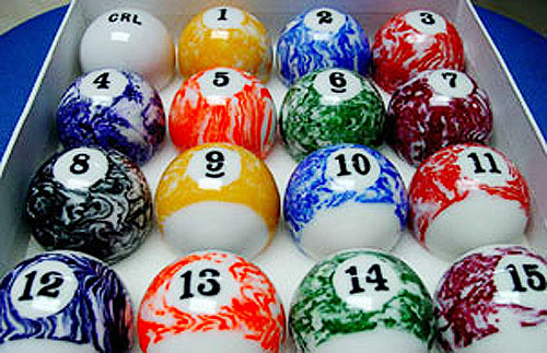 Marbled Pool Balls